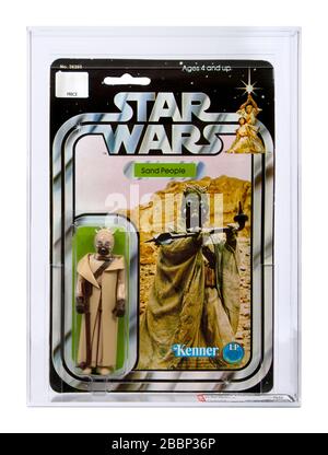 1978 Kenner Vintage Star Wars 12 Back-C Sand People Carded Action Abbildung MOC AFA 80 Near Mint Stockfoto