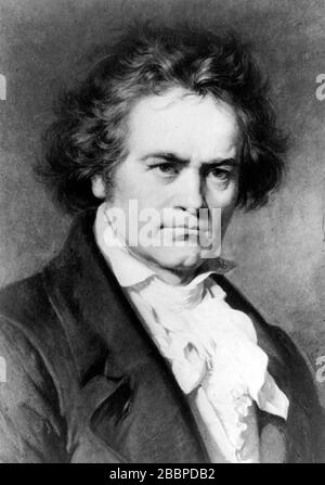 LUDWIG van BEETHOVEN (1770-187) deutscher Komponist um das Jahr 1816 Stockfoto