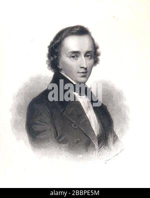 FRÉDÉRIC CHOPIN (1810-1849) polnischer romantischer Komponist um 1830. Stockfoto