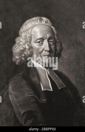 Stephen Hales, 1677 - 1761. Englischer Geistlicher und Wissenschaftler. Stockfoto