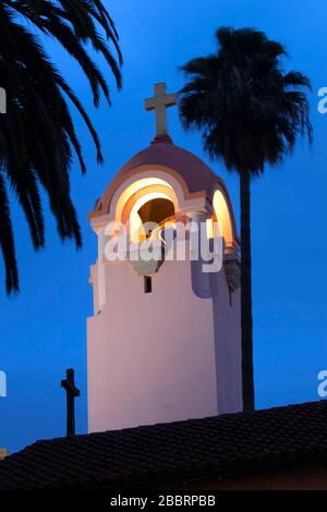 Kirchturm, Mission San Rafael Arcangel, San Rafael, Kalifornien Stockfoto