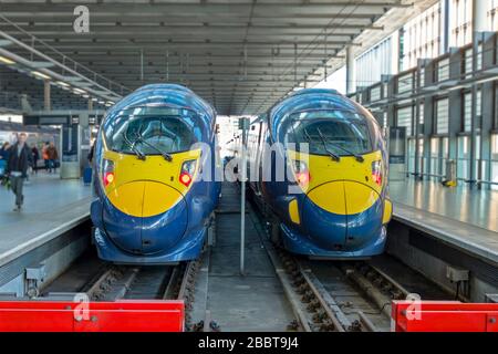 HS1 Javelin fährt am Bahnhof St.Pankreas in London Stockfoto