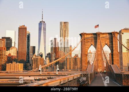 Brooklyn Bridge Leer Stockfoto