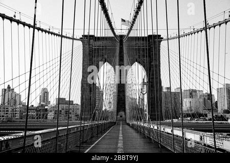 Brooklyn Bridge Leer Stockfoto