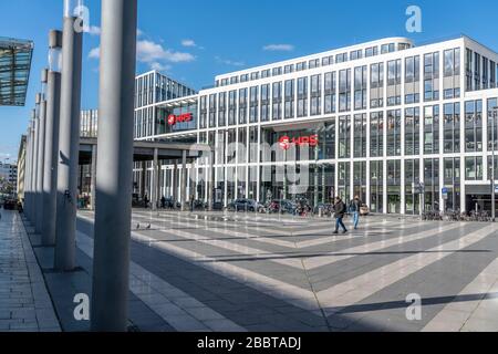 Gebäudezentrale von HRS, Hotelreservierung, Hotelbuchungsportal, Breslauer Platz, Köln, Deutschland, Stockfoto