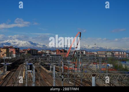 Der olympische Bogen in Turin, Italien Stockfoto