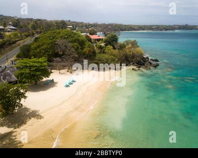 Mount Irvine Bay Beach In Tobago Karibik Stockfoto