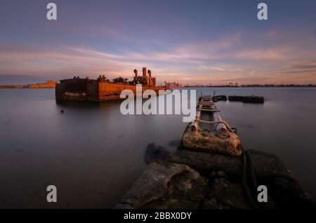 Seascape von Brindisi, Italien. Stockfoto