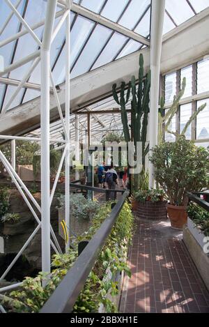 Barbican Conservatory Concrete Architektur Barbican Estate aus den 1960er Jahren von Chamberlin Powell und Bon Architects Ove Arup in Silk Street, London Stockfoto