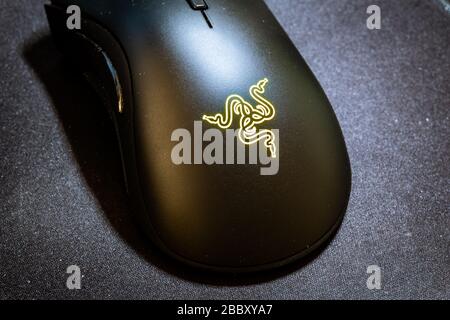 Orlando FL USA - 1. April 2020 - Razer 'Death Adder'-Maus Stockfoto