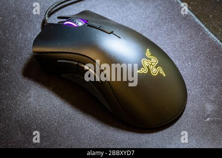 Orlando FL USA - 1. April 2020 - Razer 'Death Adder'-Maus Stockfoto
