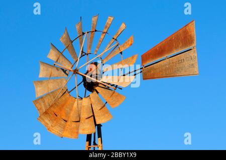 Windmühle, Anderson Marsh State Historic Park, Kalifornien Stockfoto