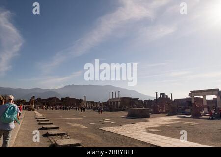 Ein Blick auf Pompeji bei Neapel Italien Stockfoto