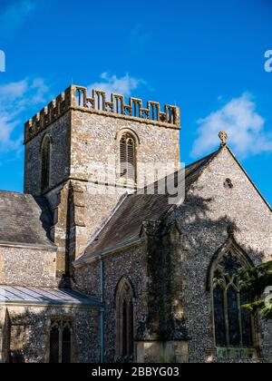 St Mary's Church, Great Bedwyn, Wiltshire, England, Großbritannien. Stockfoto