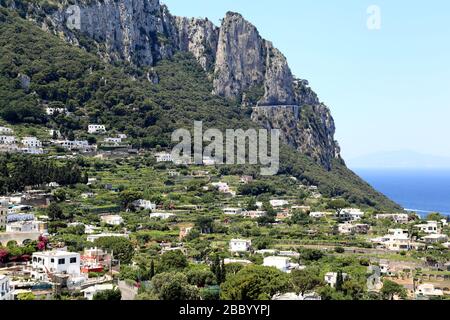 Capri, Italien: Allgemeiner Blick auf die schöne Insel Stockfoto