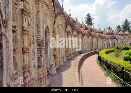 108 shiva templa am ambika Kana westbengalen Stockfoto