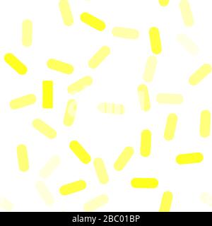 Muster abstrakter Hintergrund gelbe Tabletts auf weiß Stock Vektor