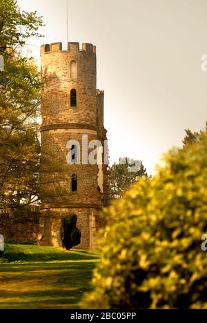 Stainborough Castle Folly, Wentworth Castle Gardens, South Yorkshire Stockfoto