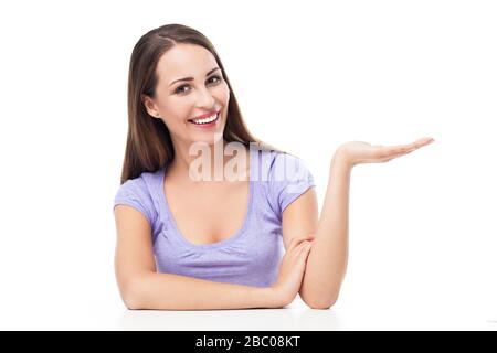 Porträt einer jungen Frau im studio Stockfoto