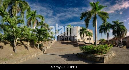 Sonnenaufgang in Columbus Alcazar, Santo Domingo, Dominikanische Republik Stockfoto