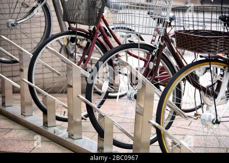 Fahrräder in Japan Stockfoto