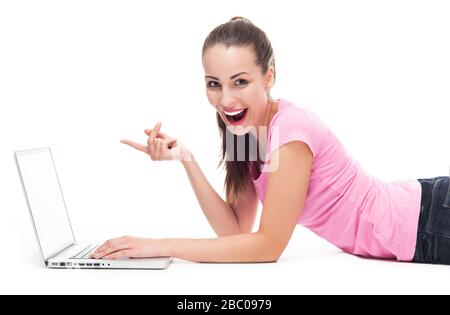 Porträt einer jungen Frau im studio Stockfoto