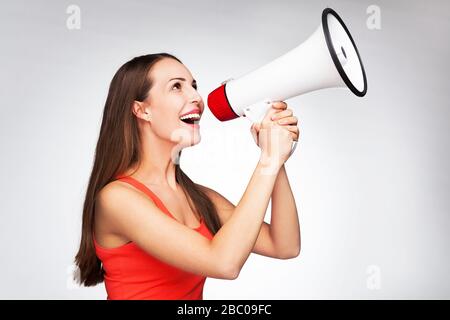 Porträt einer jungen Frau im studio Stockfoto