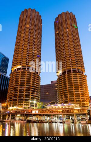 Marina City, Chicago, Illinois, USA Stockfoto