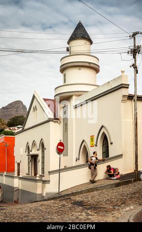 Südafrika, Kapstadt, Schotsche Knoof, Bo Kaap, Chiappini St, Mosque Shafee, Kulturerbe, das von Gentrifizierung bedroht ist Stockfoto