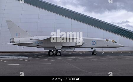 Tactical Strike and Reconnaissance 2 Aircraft (TSR2) im RAF Cosford Museum Stockfoto