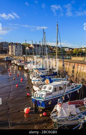 Ebbe am Hafen im Süden queensferry in Schottland Stockfoto