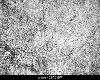 Alte gerissene Betonvektor-Textur in Bedrängnis. EPS8-Abbildung. Schwarz-weißer Grunge Hintergrund. Stein, Asphalt, Putz, Marmor. Stock Vektor