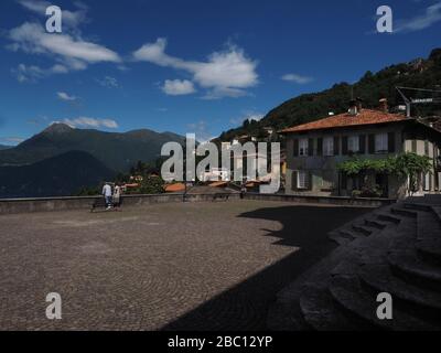 Historisches Zentrum, Dorf Perledo, Ostküste des Comer Sees, Lombardei, Italien, Europa Stockfoto