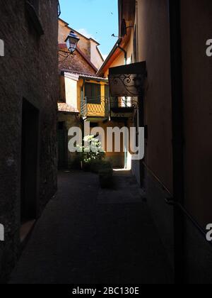 Historisches Zentrum, Dorf Perledo, Ostküste des Comer Sees, Lombardei, Italien, Europa Stockfoto