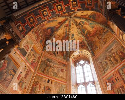 Benozzo Gozzoli Freskos, Museum Complex von San Francesco, Museo San Francesco, Montefalco, Umbrien, Italien, Europa Stockfoto