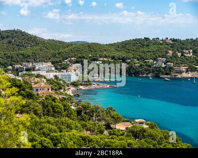 Spanien, Balearen, Mallorca, Paguera, Camp de Mar, einsame Bucht es salinar bei Camp de Mar Stockfoto