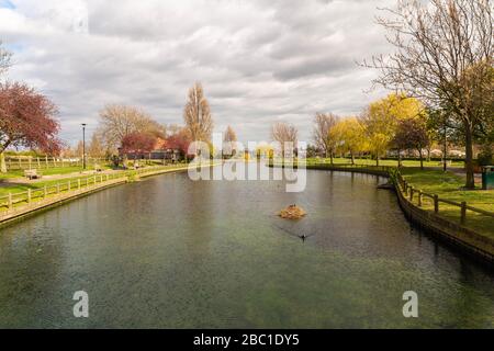 Southend-on-Sea, Großbritannien. April 2020. Ein schöner Frühlingstag im Southchurch Park in Southend-on-Sea, Essex. Penelope Barritt/Alamy Live News Stockfoto