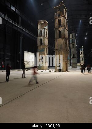 Pirelli Hangar Bicocca Foundation, Die Ständige Ausstellung "Seven Heavenly Palaces 2004-2015", Anselm Kiefer's standortspezifische Arbeiten, dynamisches Zentrum für Stockfoto