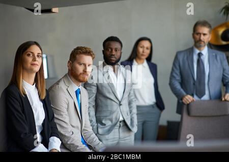 Porträt von zuversichtlich Business-team Stockfoto