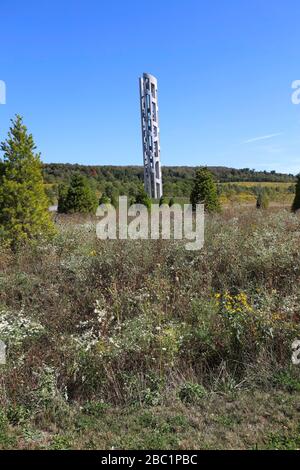 Tower of Voices beim Flight 93 Memorial in Pennsylvania Stockfoto