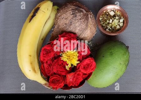 Ugadi telugu Neujahr andhrula pachadi. Stockfoto