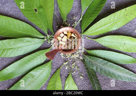 Ugadi telugu Neujahr andhrula pachadi. Stockfoto