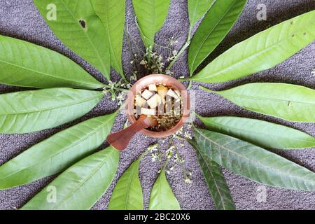 Ugadi telugu Neujahr andhrula pachadi. Stockfoto