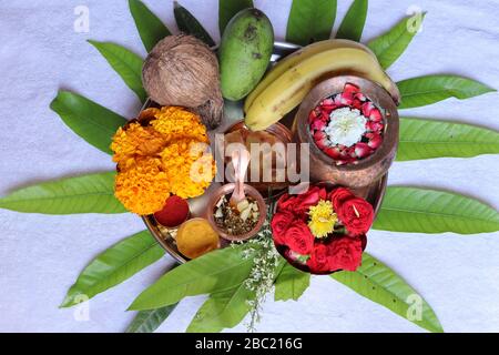 Ugadi telugu Neujahr andhrula pachadi. Stockfoto