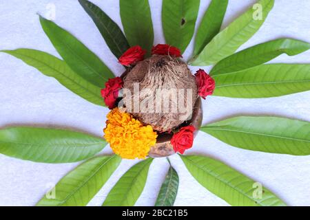 Ugadi telugu Neujahr andhrula pachadi. Stockfoto