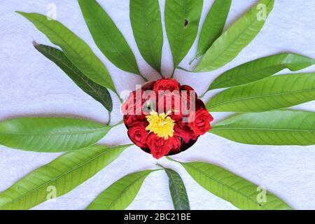 Ugadi telugu Neujahr andhrula pachadi. Stockfoto