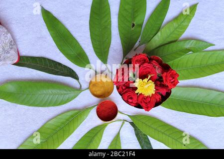 Ugadi telugu Neujahr andhrula pachadi. Stockfoto