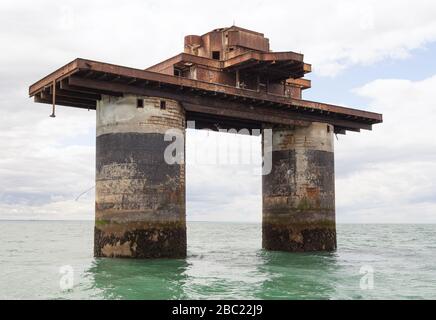 Fort Knock John Station in der Thames Estuary, Großbritannien Stockfoto