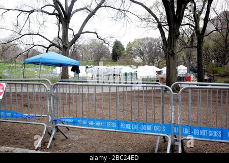 Central Park Emergency Field Hospital, New York, USA Stockfoto