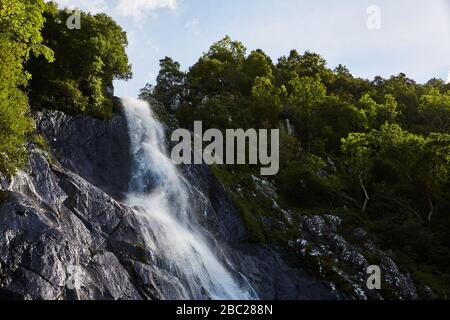 Aber Falls in Snowdonia, Wales, Großbritannien Stockfoto